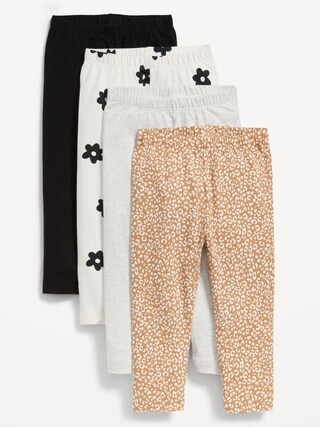4-Pack Full-Length Jersey Leggings for Toddler Girls | Old Navy (US)