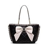 Betsey Johnson Bull Dog Bow Tote, Black/White | Amazon (US)