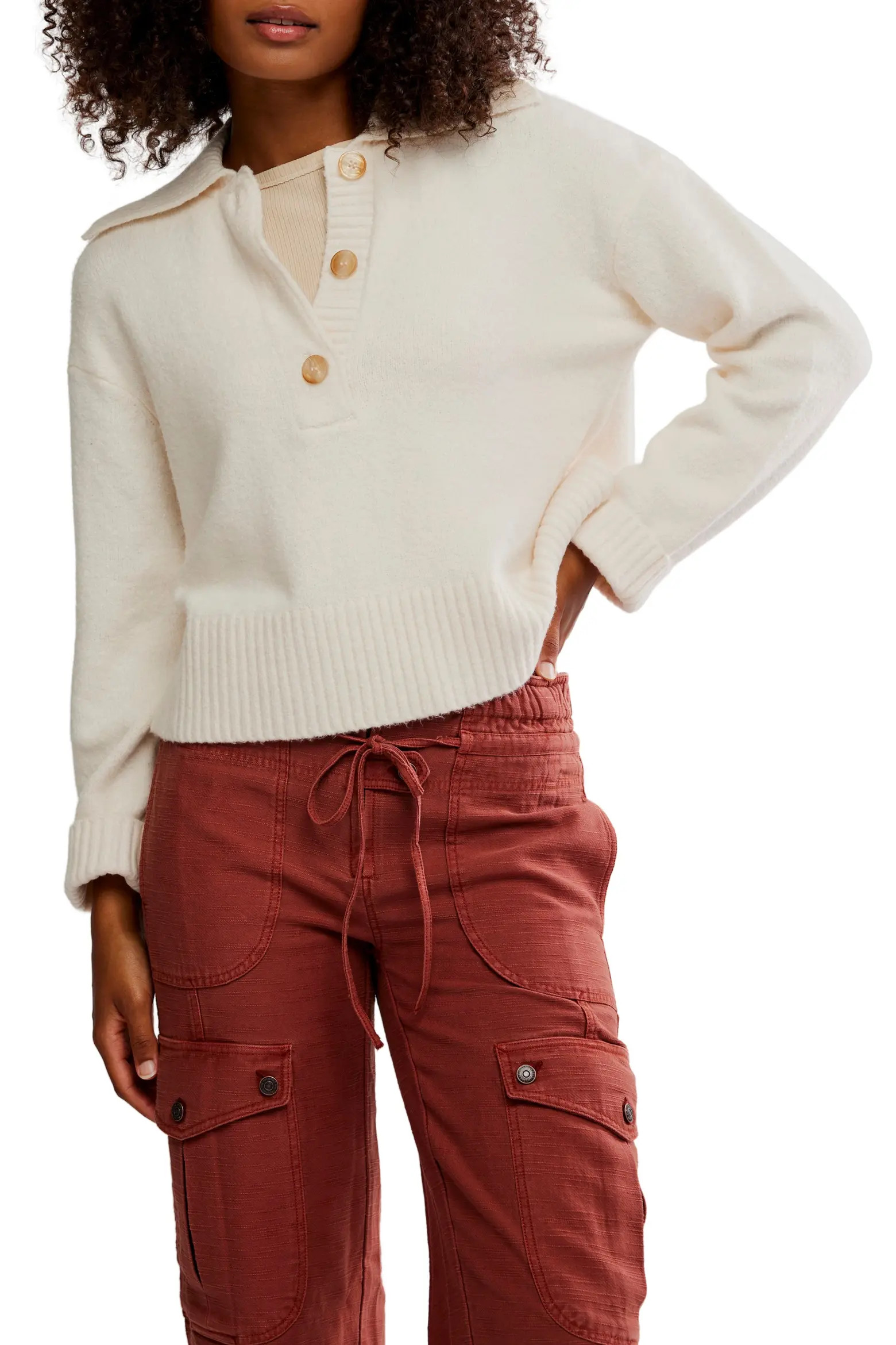 Trading Up Cotton Blend Polo Sweater (Women) | Nordstromrack | Nordstrom Rack
