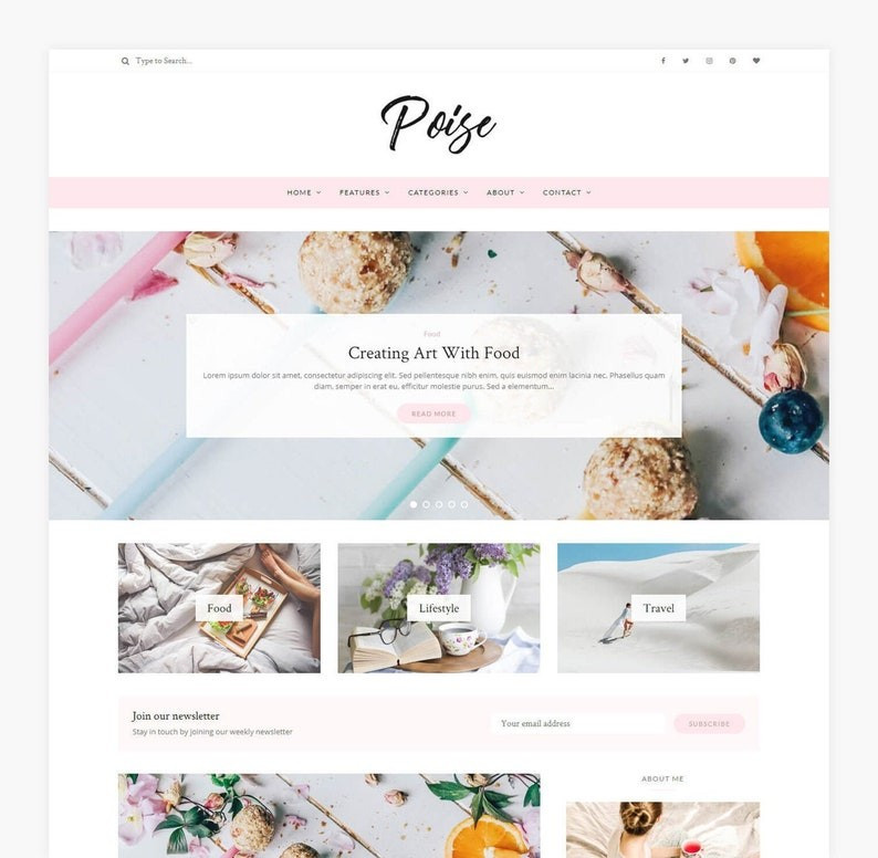 Poise  Blog Wordpress Theme - Etsy Canada | Etsy (CAD)