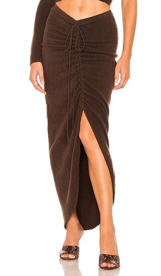 Zuna Knit Skirt in Chocolate | Revolve Clothing (Global)