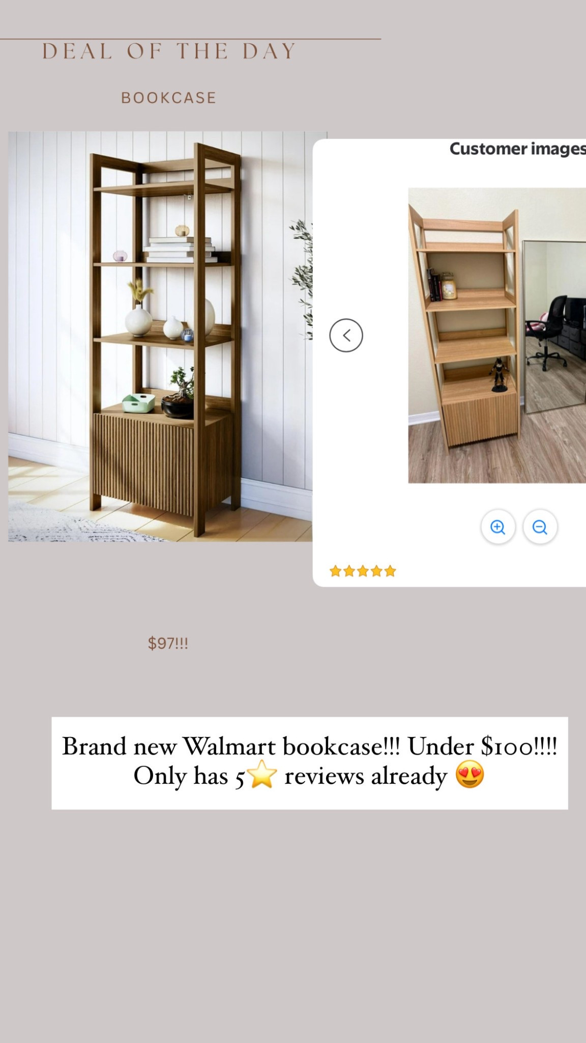 Brand new Walmart bookcase!!! Under $100!!!! Only has 5⭐️ reviews already 😍

#LTKSaleAlert #LTKHome #LTKStyleTip
