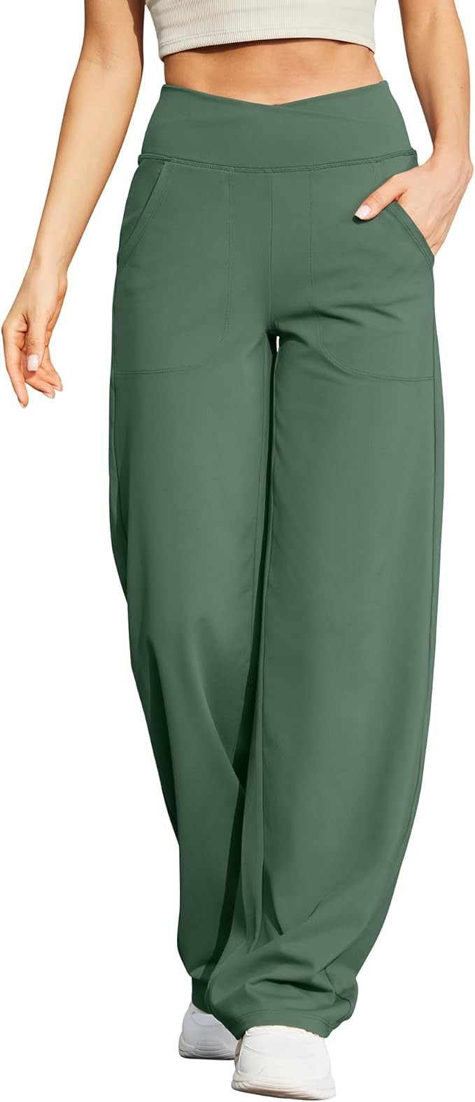 G4Free Wide Leg Pants for Women Loose Yoga Pants with Pockets Petite/Regular/Tall Stretch Casual ... | Amazon (US)