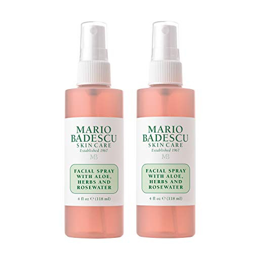 Mario Badescu Facial Spray with Aloe, Herbs and Rose Water for All Skin Types, Face Mist that Hydrates, Rejuvenates & Clarifies, 4 FL OZ(Pack of 2) | Amazon (US)