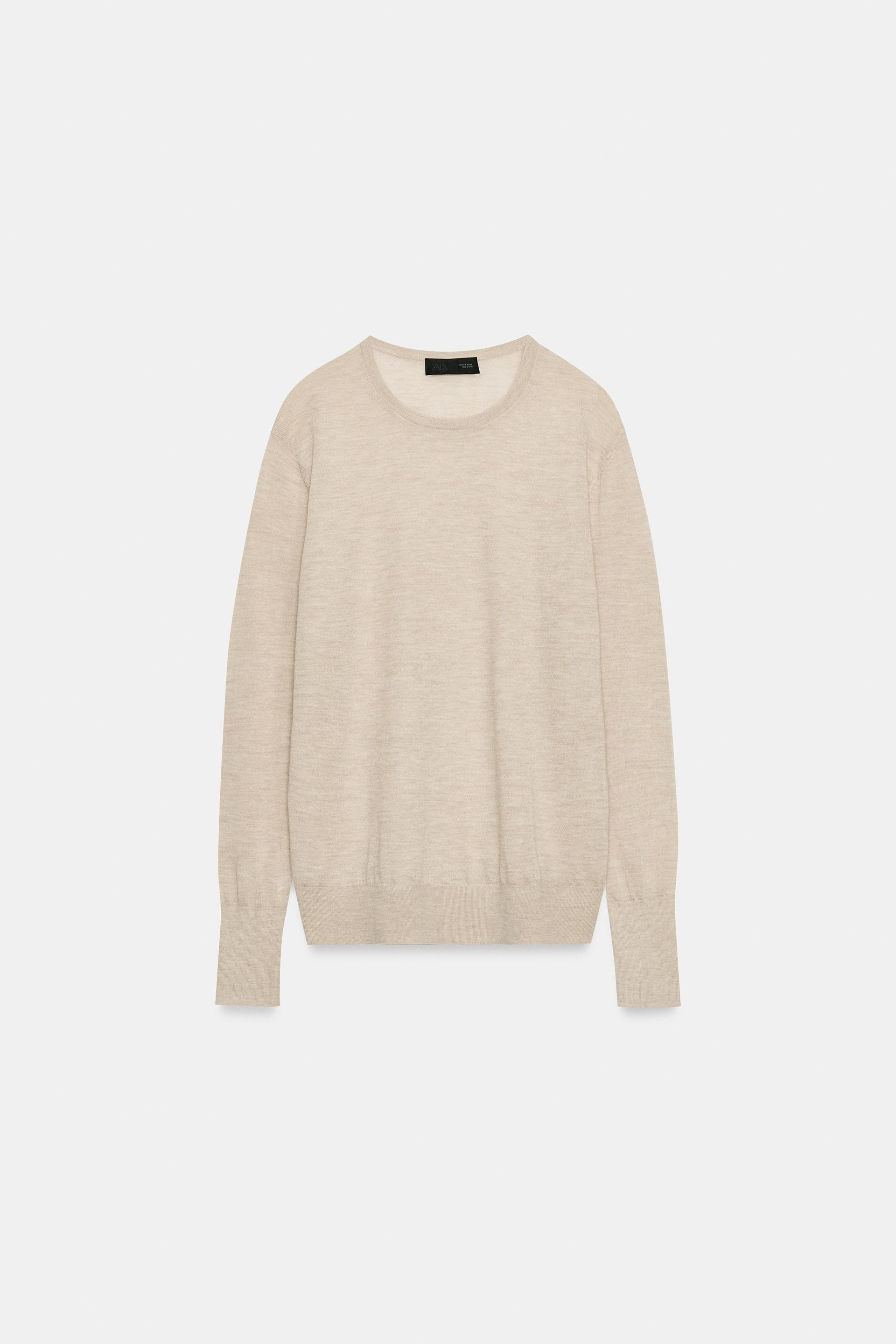 Zara - 100% Extra-Fine Cashmere Jumper - Sand - S - Woman | Zara UK