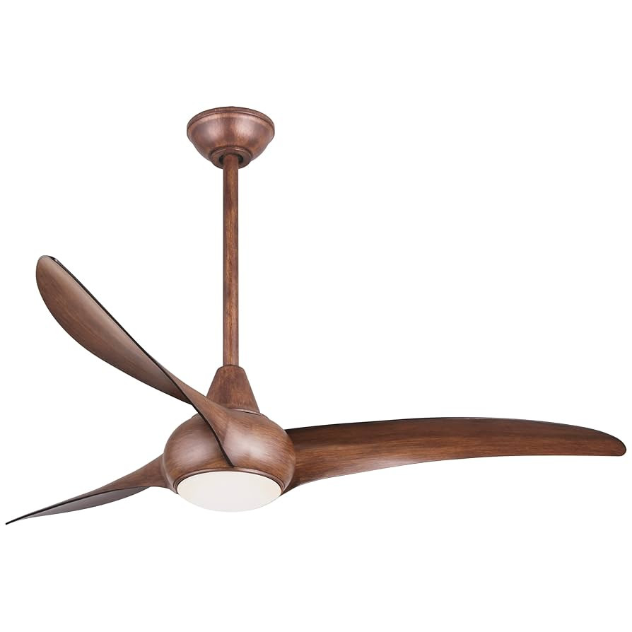 MINKA-AIRE F844-DK Light Wave 52 Inch Ceiling Fan with LED Light Kit, Brown Distressed Koa Finish | Amazon (US)