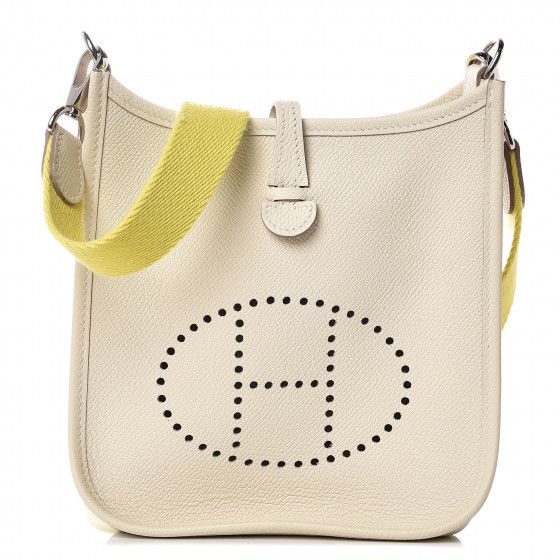 HERMES Epsom Amazone Evelyne TPM Craie Lime | Fashionphile