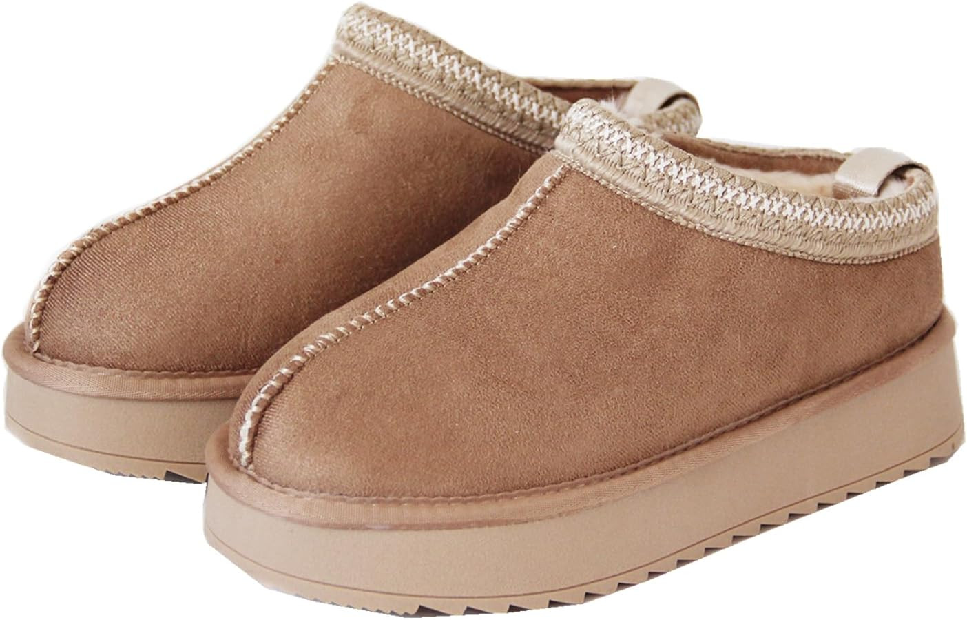 Gegefur Women's Snow Boots Platform Boot Fur Lined Slip On Short Boots | Amazon (US)