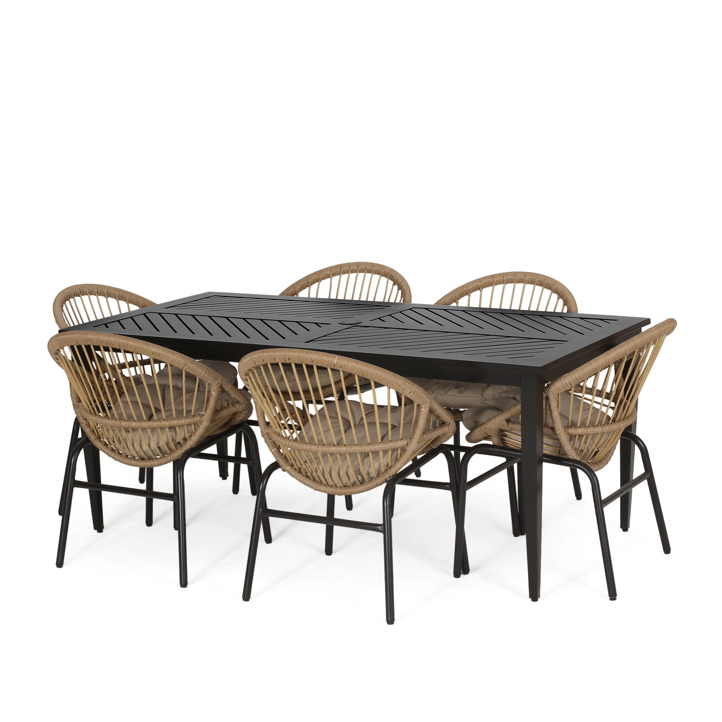 Genica Rectangular 6 - Person 70.75'' Long Dining Set with Cushions | Wayfair North America