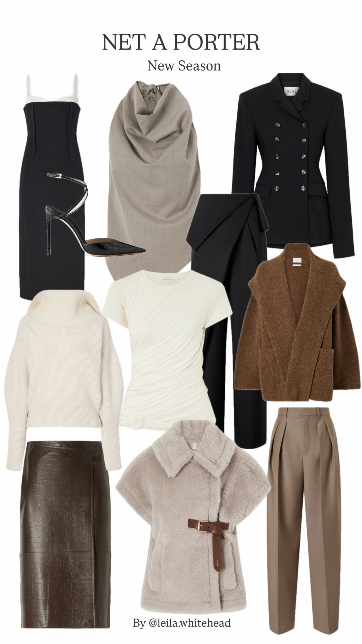 I stick to a neutral palette throughout the year and rotate, cream, beige, brown, black and grey solid colours because they are easy to style together and can be worn multiple times.

I look for textured fabrics and unique trimmings to style and elevate each outfit

#netaporter

#LTKuk #LTKautumn #LTKluxury