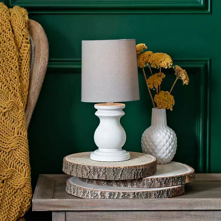 White Turned Spindle Table Lamp | Kirkland's Home