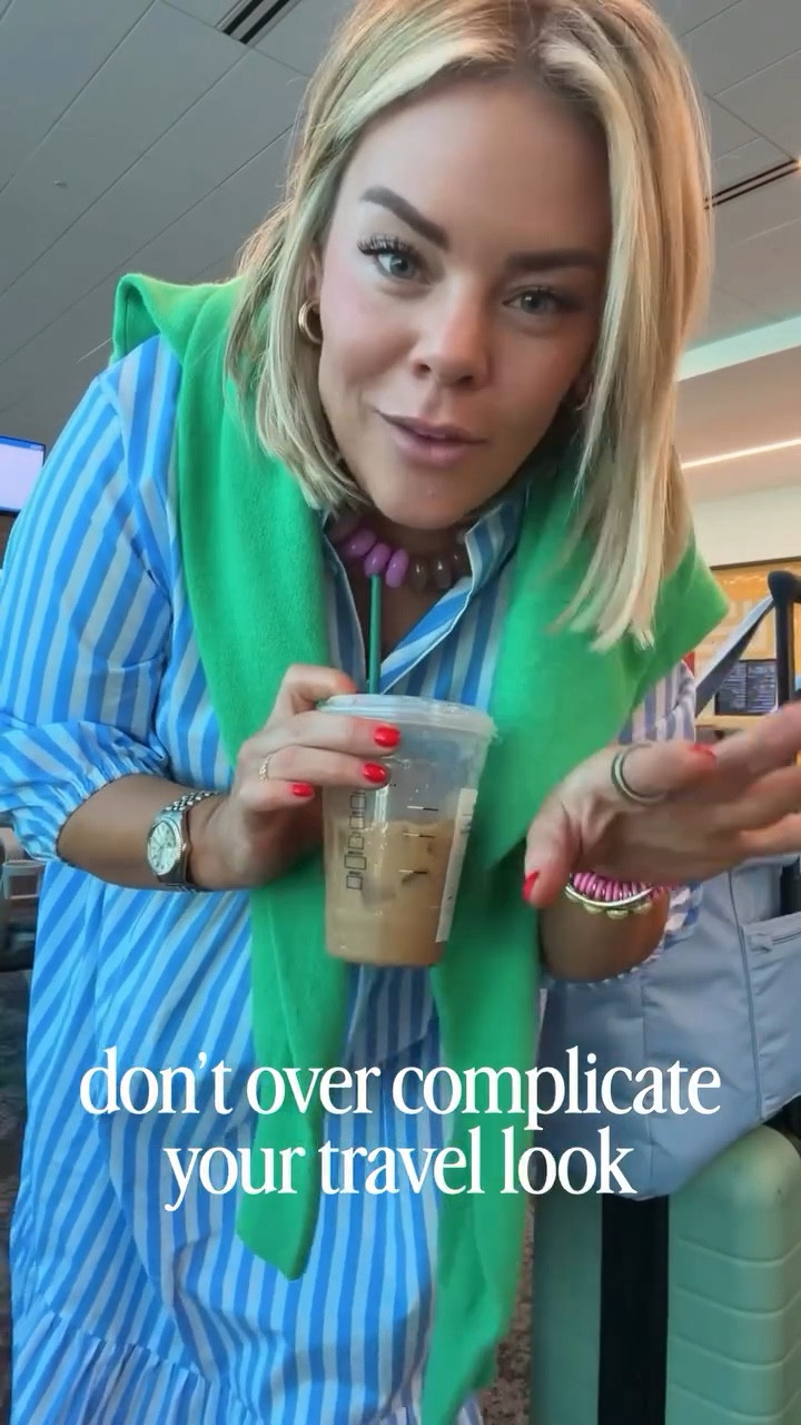 Keep your travel look simple. A shirt dress + sneaker + sweater ALWAYS works

#LTKTravel #LTKootd #LTKmomlife