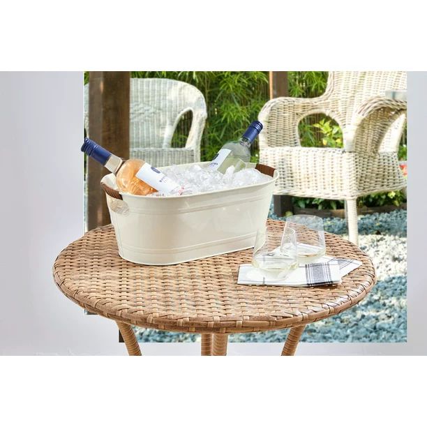 Better Homes & Gardens White Small Galvanized Oval Tub, 15.86 in L x 9.21 in W | Walmart (US)