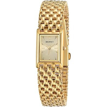 BERNY Gold Watches for Women Updated Ladies Quartz Wrist Watches Stainless Steel Band Womens Smal... | Amazon (US)