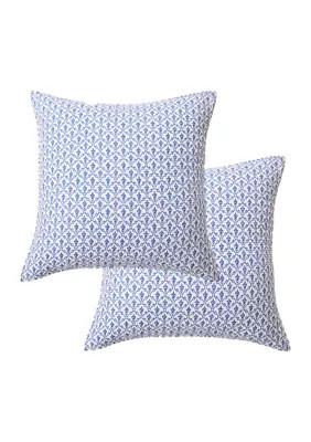 Villa Lugano Bennett Euro Sham Set, Blue, 26 x 26 | Belk