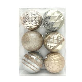 6 Pack 4.75" Champagne Shatterproof Ball Ornaments by Ashland® | Michaels Stores