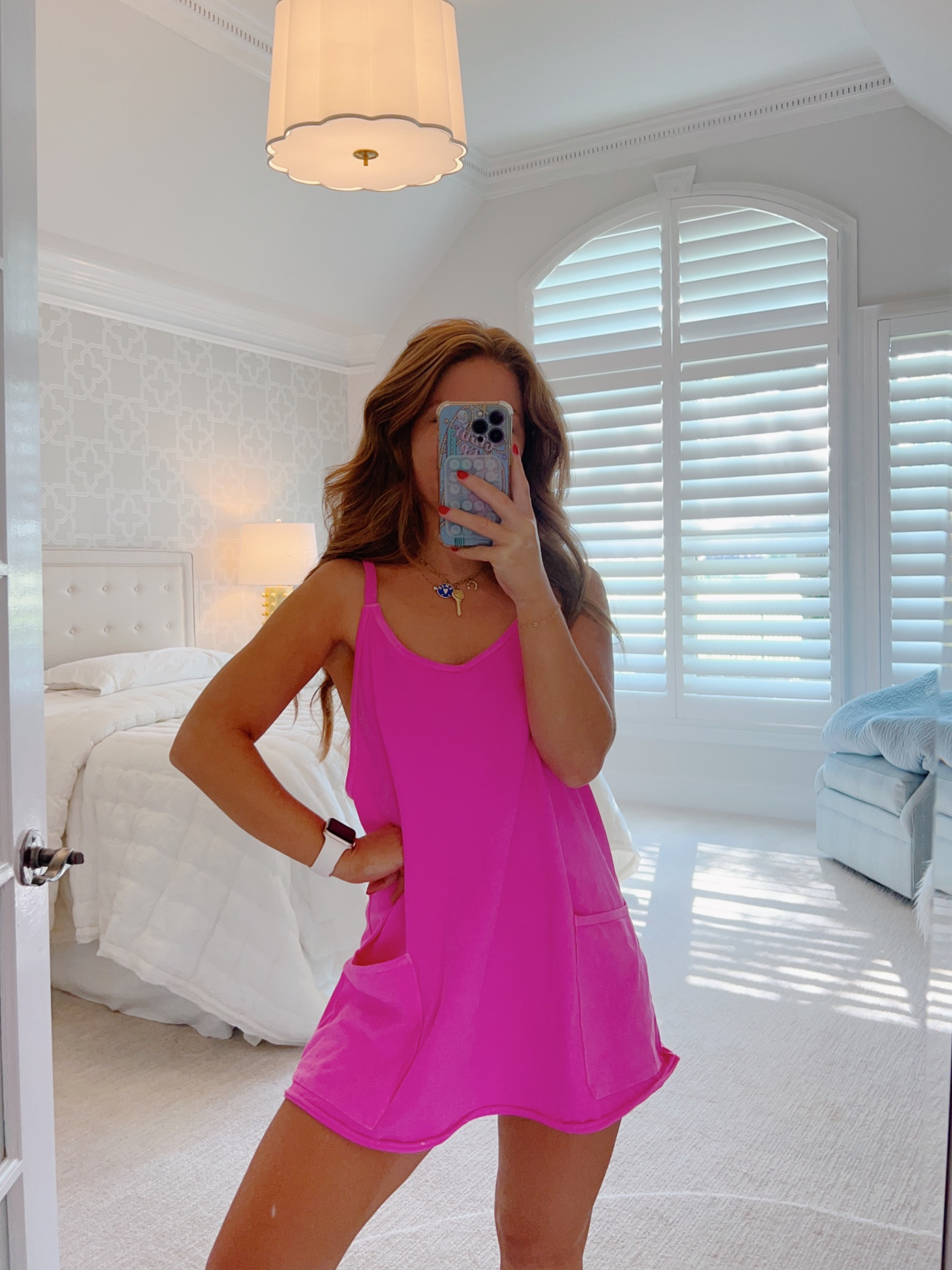 open lace back dress Hot Pink Faux Feather Bodycon Mini Dress M / Hot Pink