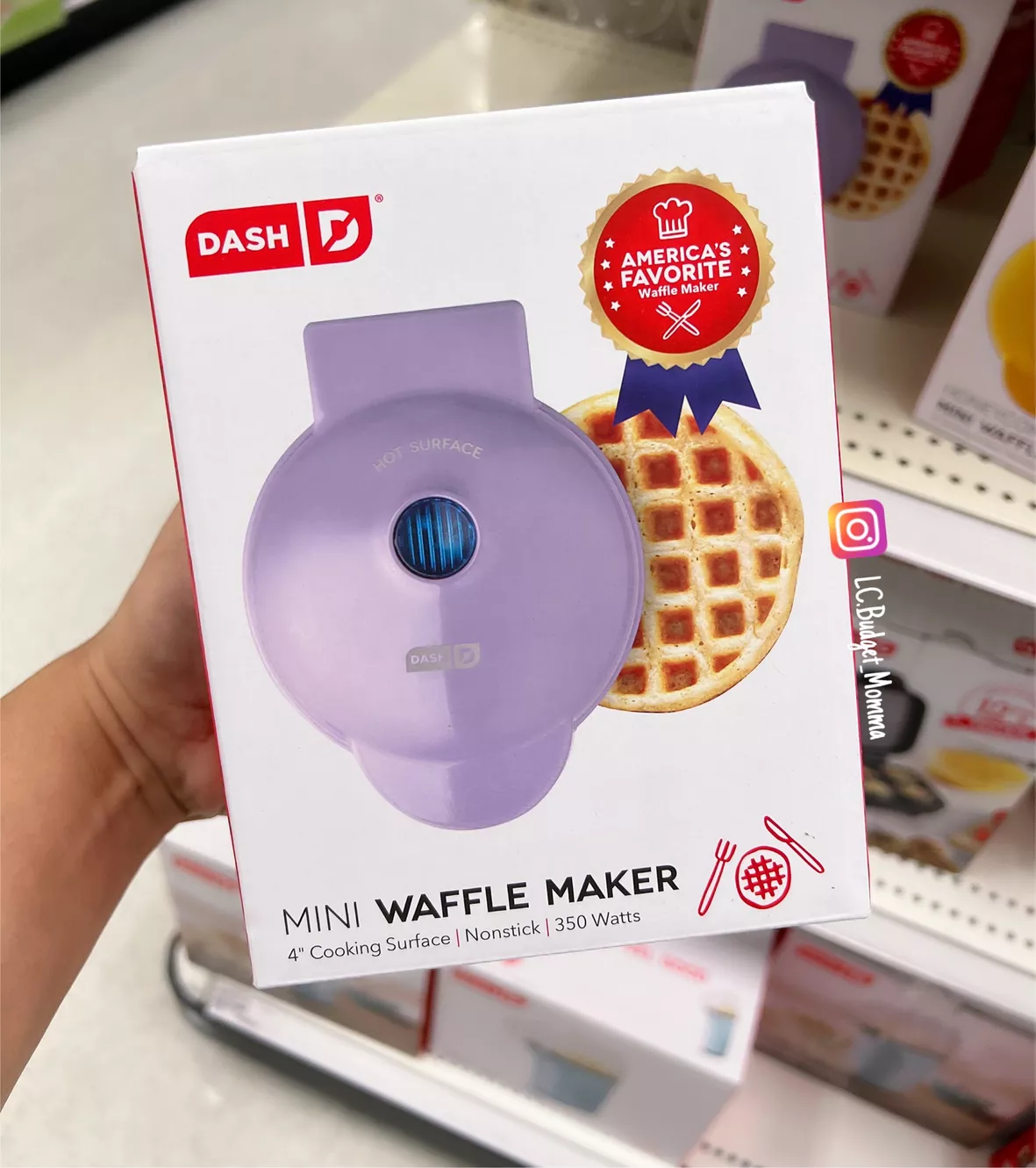 Dash Mini Waffle Maker, Lilac