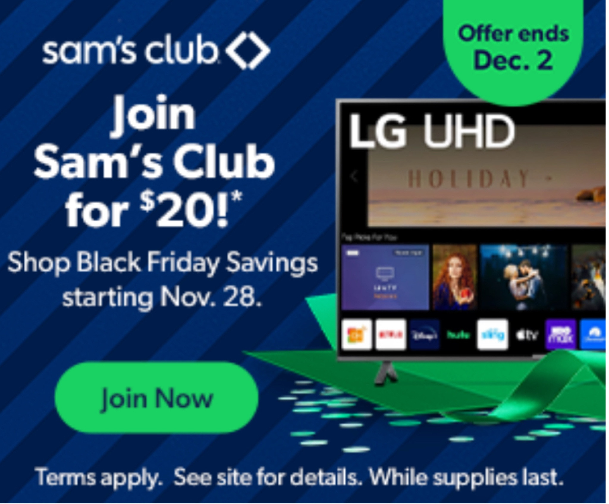 Get a Sam’s Club membership for $20!

#LTKCyberWeek #LTKHoliday