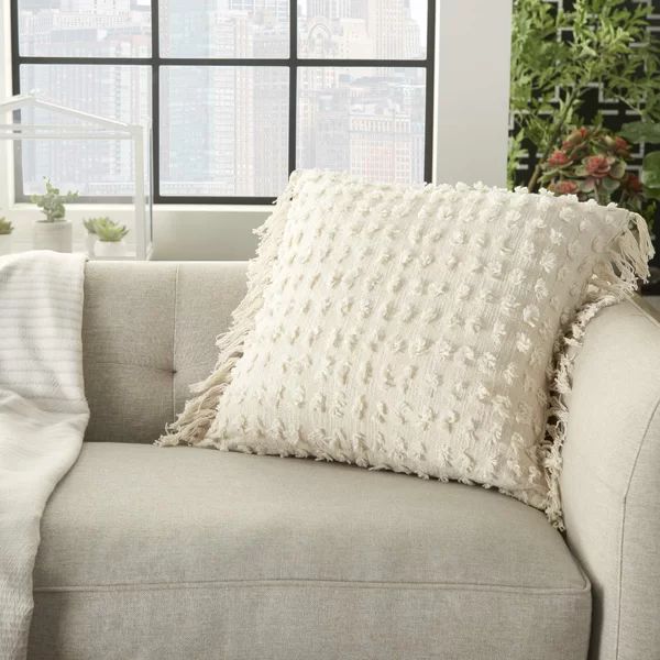 Tribble Textured Cotton Throw Pillow | Wayfair North America