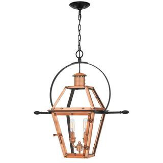 Quoizel Rue De Royal 2-Light Copper Outdoor Pendant Light RO1911AC - The Home Depot | The Home Depot
