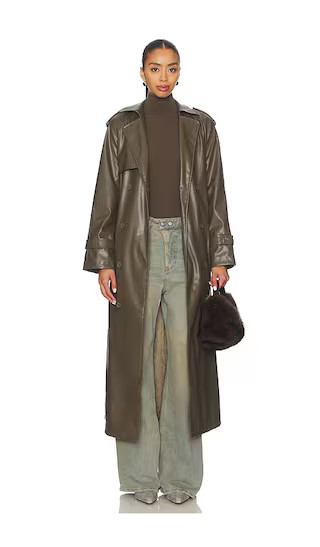 x REVOLVE Penny Trench Coat in Olive | Revolve Clothing (Global)