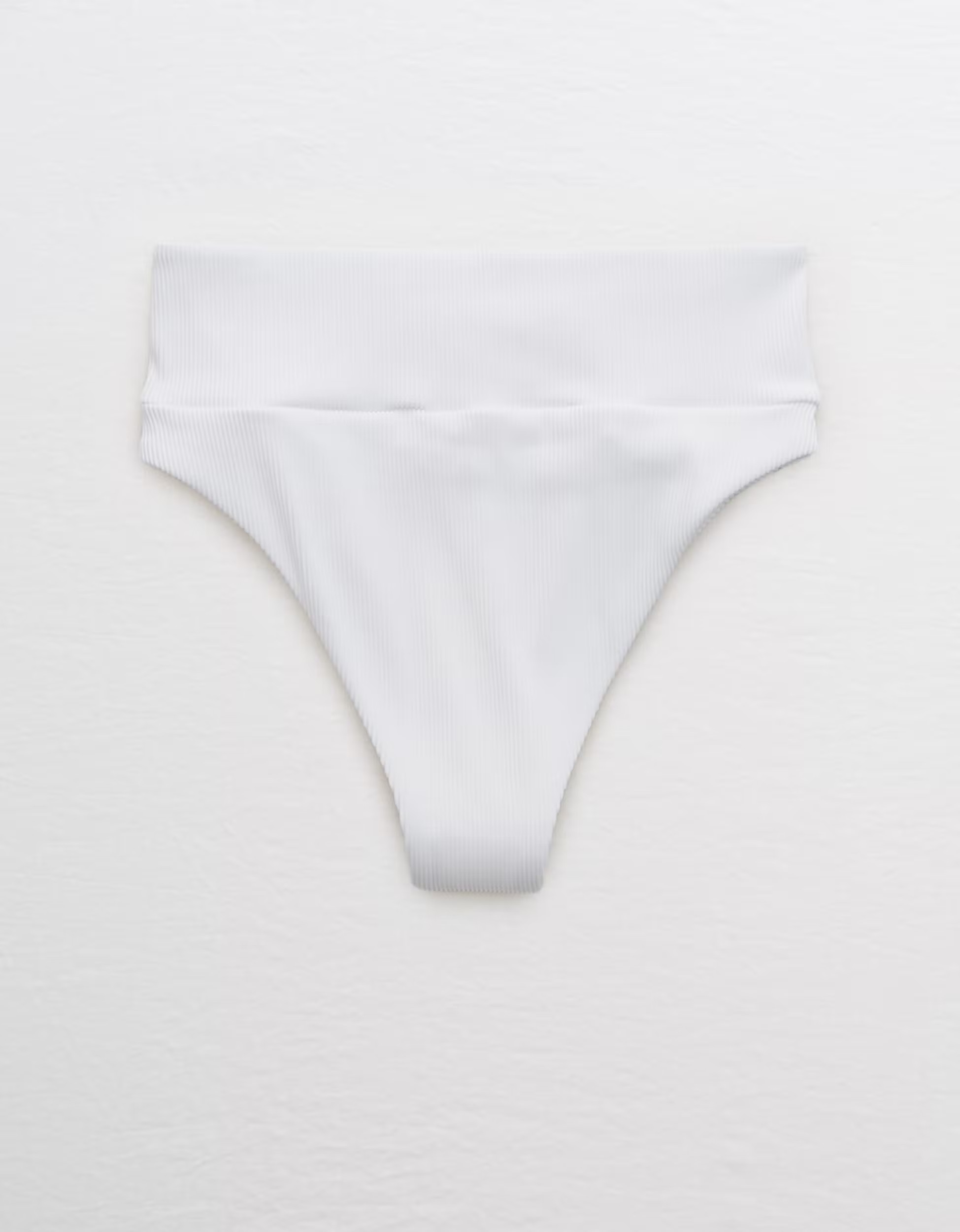 Aerie Ribbed High Cut Cheeky Bikini Bottom | American Eagle Outfitters (US & CA)