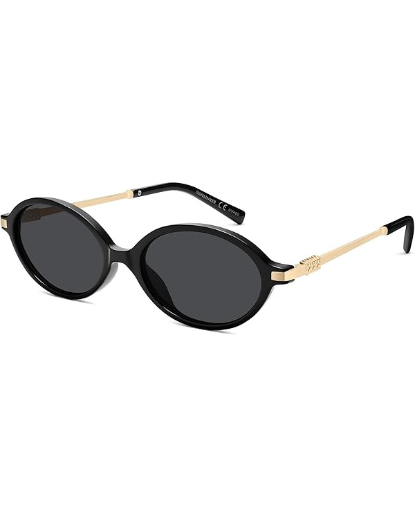 VANLINKER Trendy Oval Retro Vintage Round Sunglasses for Women Men Cute Shades VL9903 | Amazon (US)