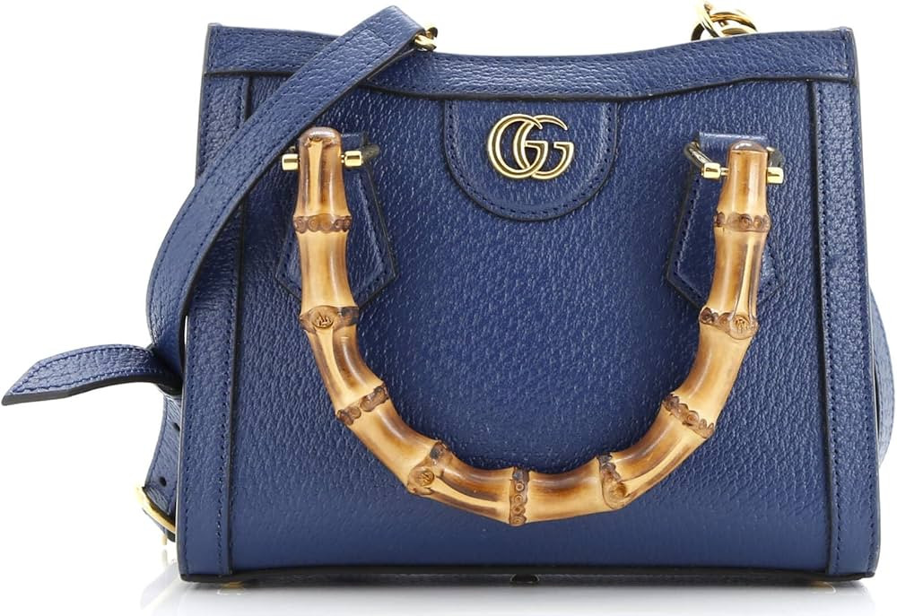 Amazon.com: Gucci, Pre-Loved Diana NM Bamboo Handle Tote Leather Mini, Blue : Amazon Luxury | Amazon (US)