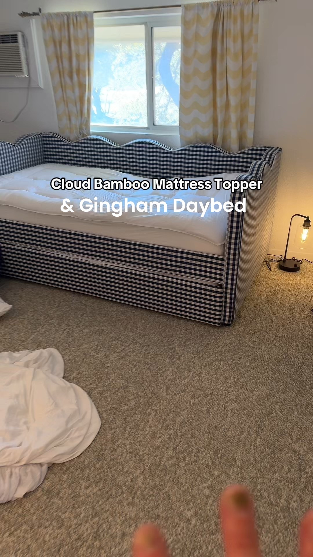 Favorite bed is the gingham plaid daybed with scalloped edges and upholstered on all sides with trundle bed ! 

#LTKGiftGuide #LTKKids #LTKmomlife