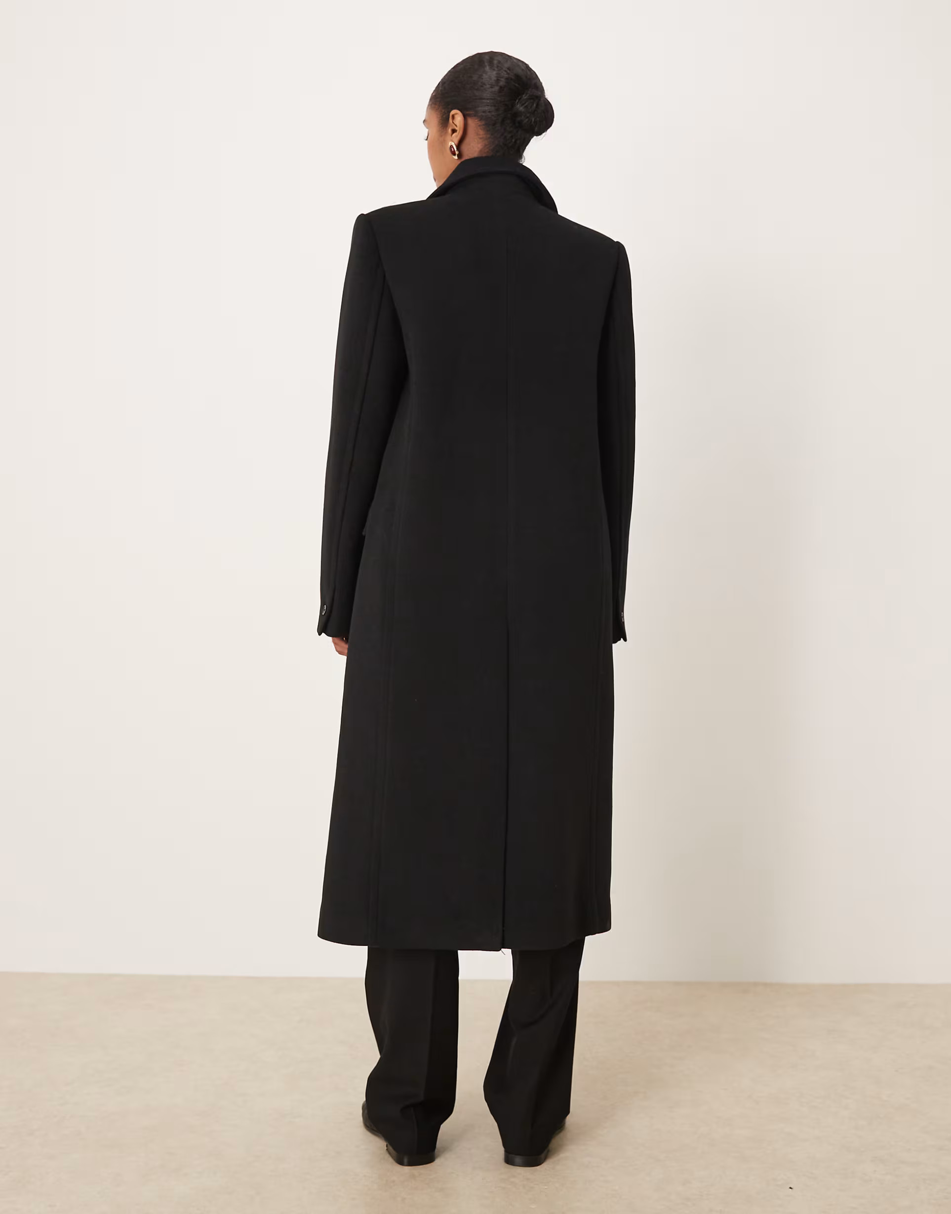 Mango wool mix double breasted tailored jacket in black | ASOS (Global)