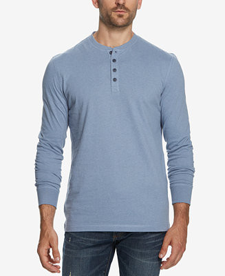 Weatherproof Vintage Men's Long Sleeve Brushed Jersey Henley T-shirt - Macy's | Macy's