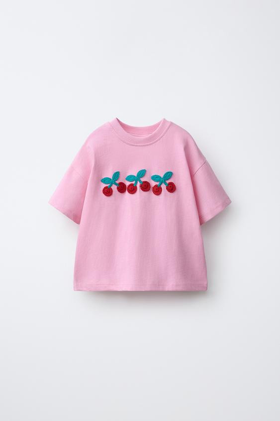 FRUIT CROCHET KNIT T-SHIRT | Zara US