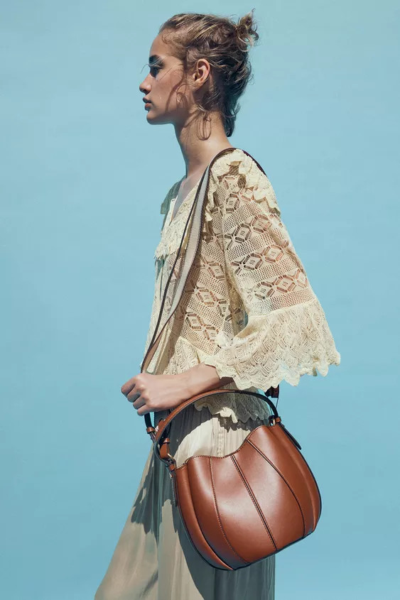 TOPSTITCHED BUCKET BAG | Zara US