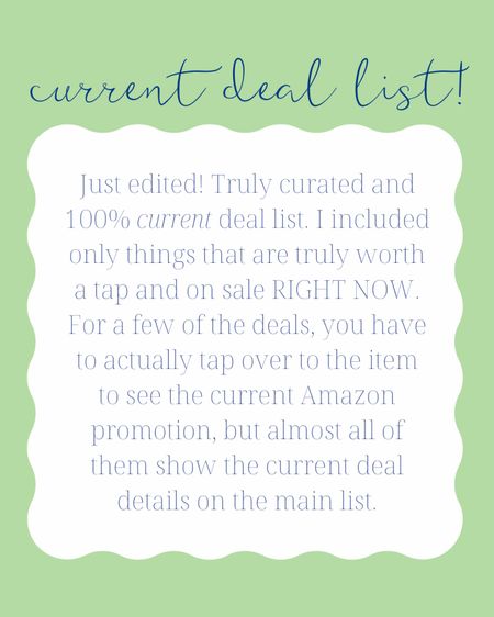 Amazon list of current deals! Get them while they last! 

#LTKSaleAlert