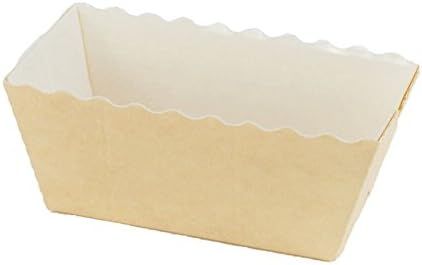 Pastry Chef's Boutique Easy Bake Paper Mini Loaf Cake Pans - Small Rectangle Loaf 3 1/8'' x 1 9/1... | Amazon (US)