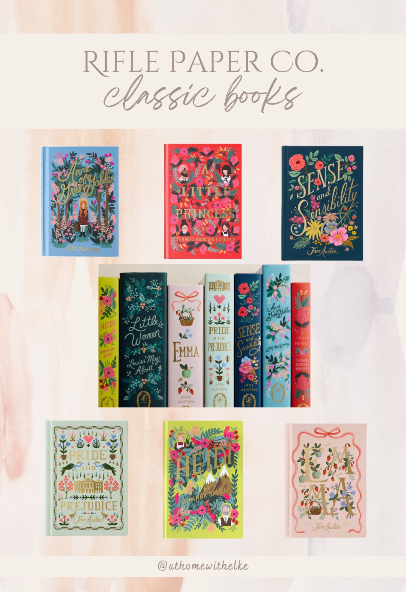 These classic hardcover books from Rifle Paper Co. could not be more gorgeous!! 
These would look so beautiful on the library bookshelf and would make the sweetest gifts! Can purchase individually or some can be purchased in sets. 

#LTKFindsUnder50 #LTKHome #LTKFamily