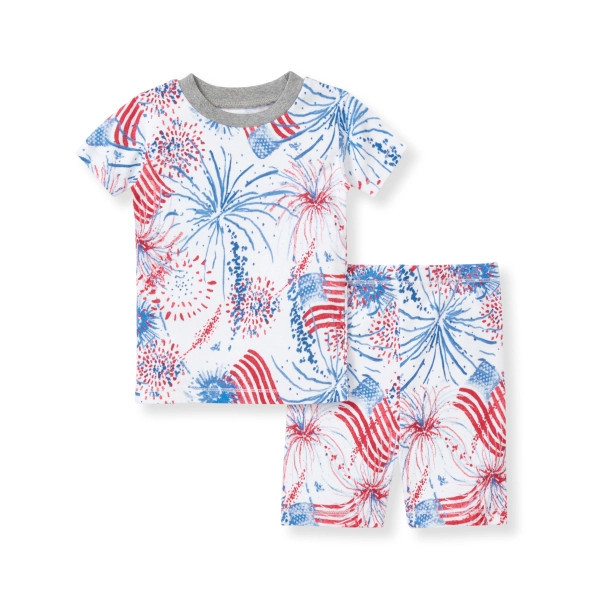 Flying Fireworks Organic Cotton Pajamas - 3 Toddler | Burts Bees Baby