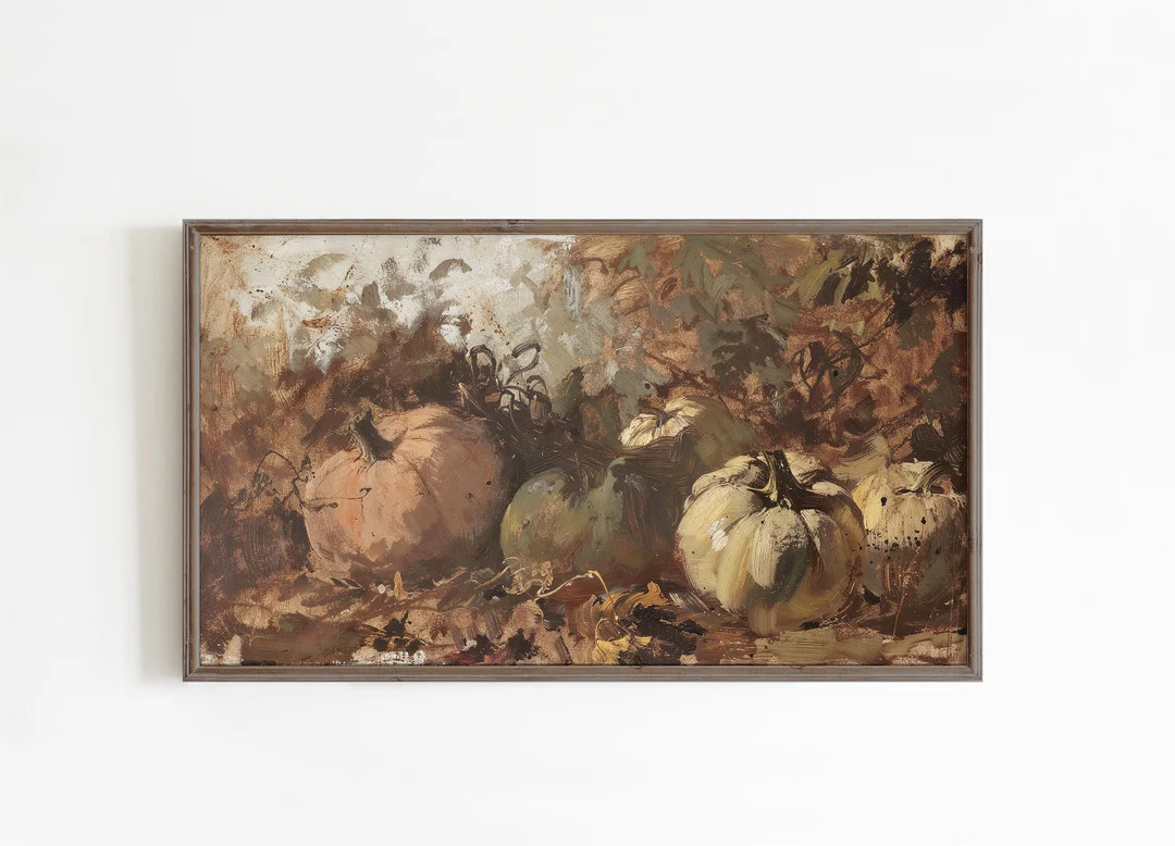 Autumn Frame Tv Art, Fall Pumpkins, Thanksgiving Art for the Frame TV - Etsy | Etsy (US)