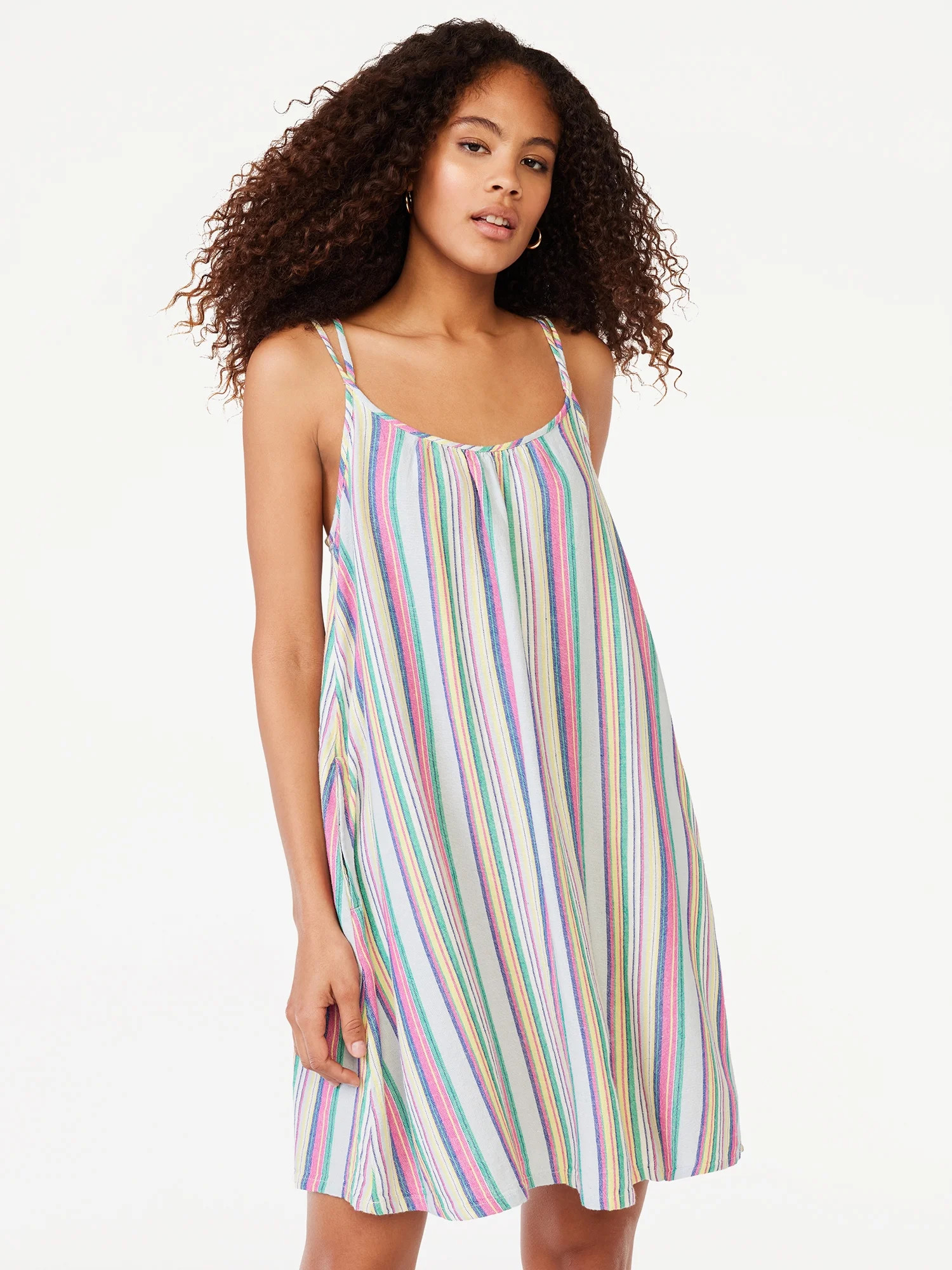 Free AssemblyFree Assembly Women's Sleeveless Cross Back Mini Swing Dress, Sizes XS-XXLUSD$24.00(... | Walmart (US)