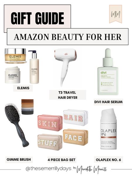 Amazon beauty gifts for her 

• these are some of my favorite beauty items at Amazon! The travel hair dryer is 👌🏼 and I swear by the gimme hair brush, Olaplex and Elemis 

#LTKbeauty #LTKunder100 #LTKGiftGuide