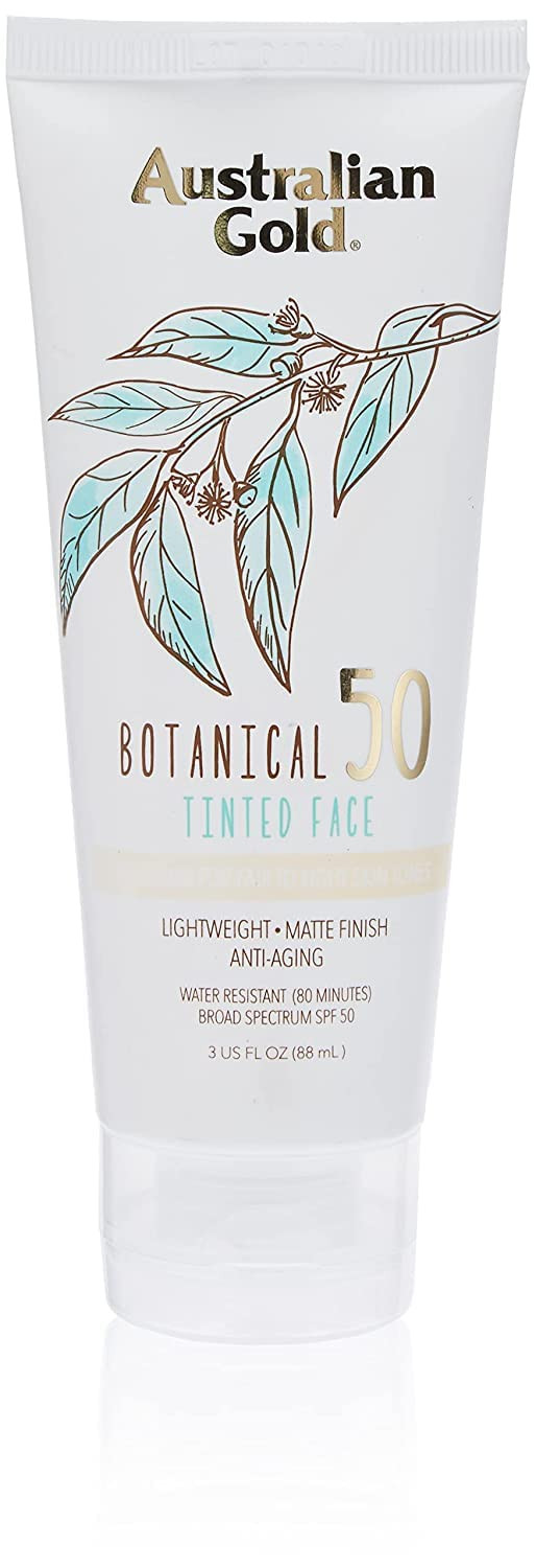Australian Gold Botanical Sunscreen Tinted Face Mineral Lotion SPF 50, 3 Ounce | Broad Spectrum |... | Amazon (US)