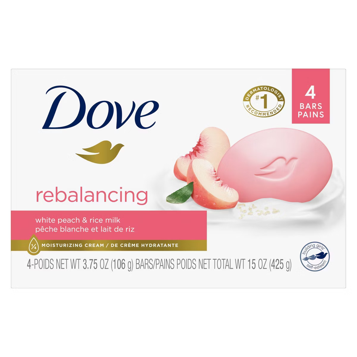 Dove Beauty Peach Bar Soap - 4ct | Target