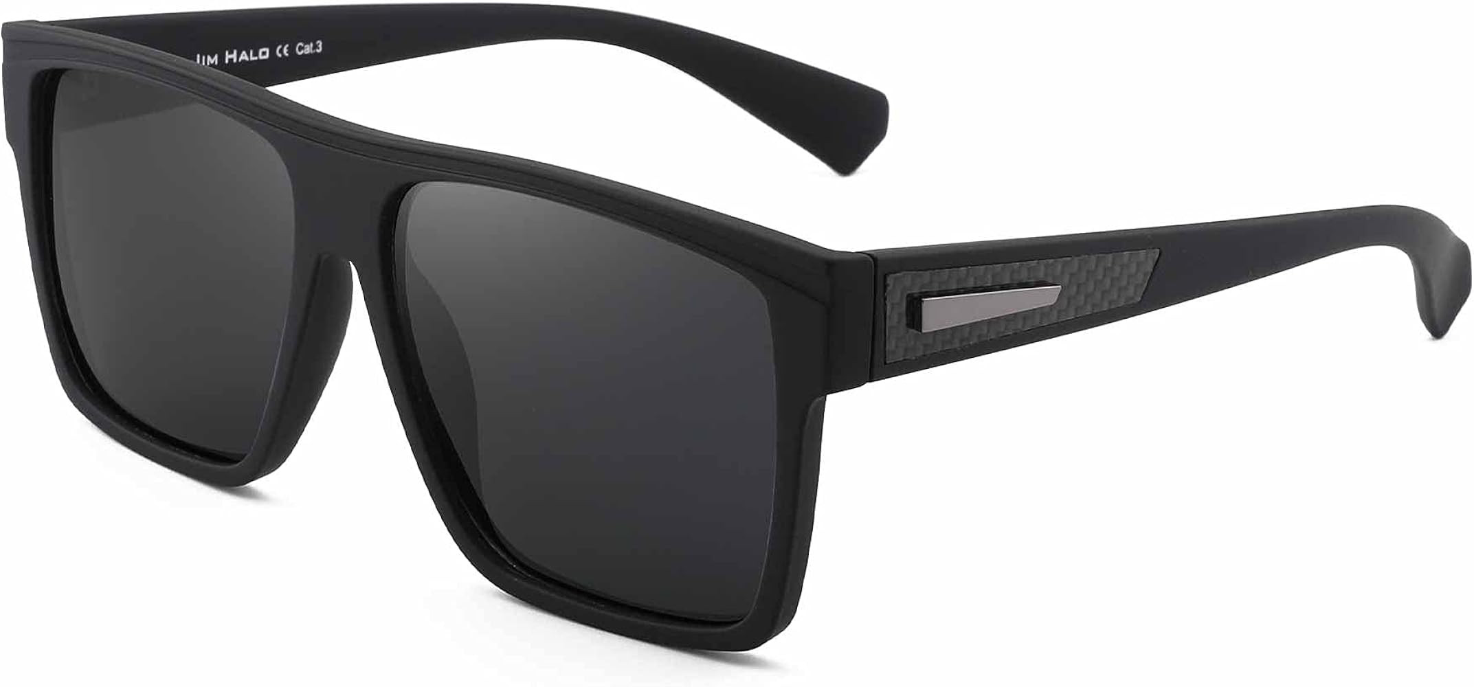 JIM HALO Retro Polarized Sunglasses Men Women Flat Top Square Driving Glasses | Amazon (CA)