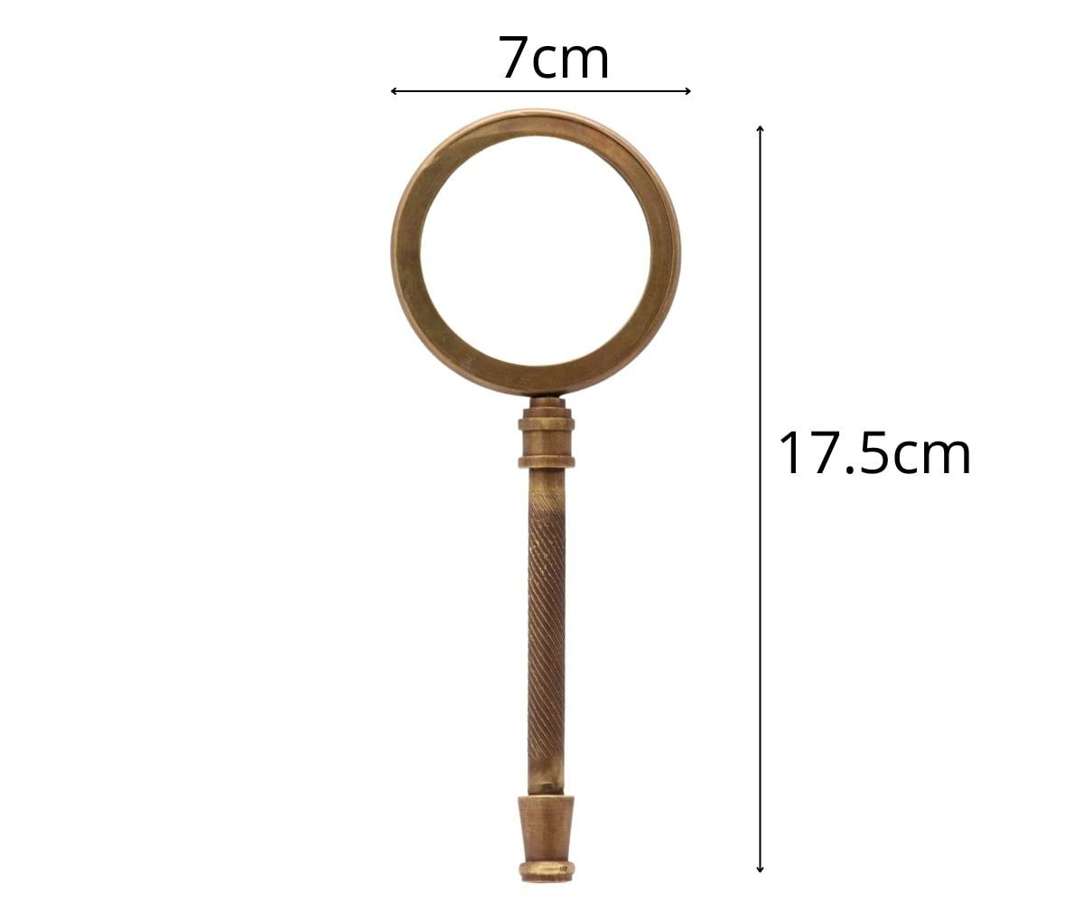 RII Magnifying Glass with Brass Handle, Handheld Magnifying Glass Lens, Antique Magnifier, Readin... | Amazon (US)