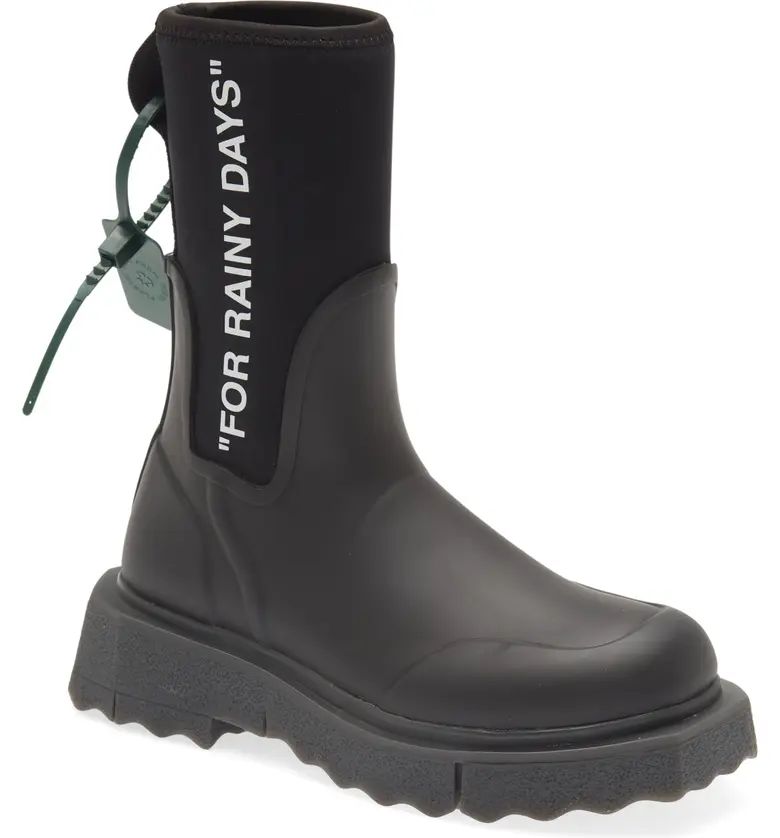 Off-White Sponge Sole Waterproof Rain Boot | Nordstrom | Nordstrom