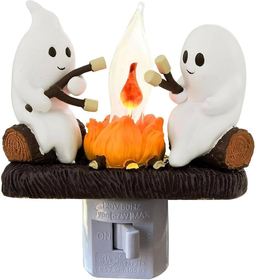 Ghost Campfire Flickering Night Light, Ghosts Campfire Flicker Flame Halloween Nightlight, Faux C... | Amazon (US)