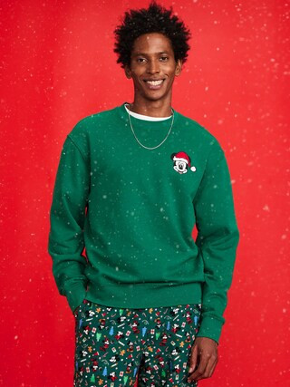 Old Navy x Disney Mickey Mouse Oversized Holiday-Graphic Sweatshirt for Men | Old Navy (US)