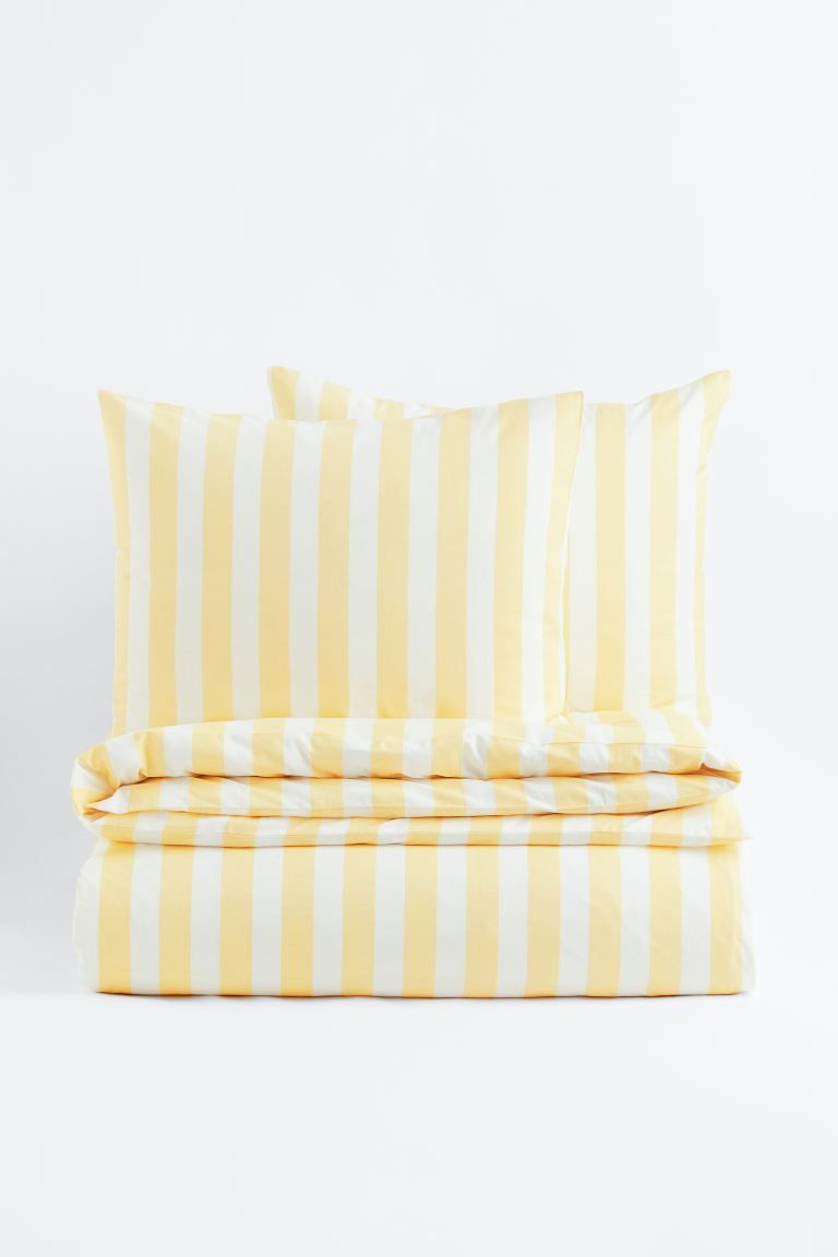 Striped King/Queen Duvet Cover Set | H&M (US)