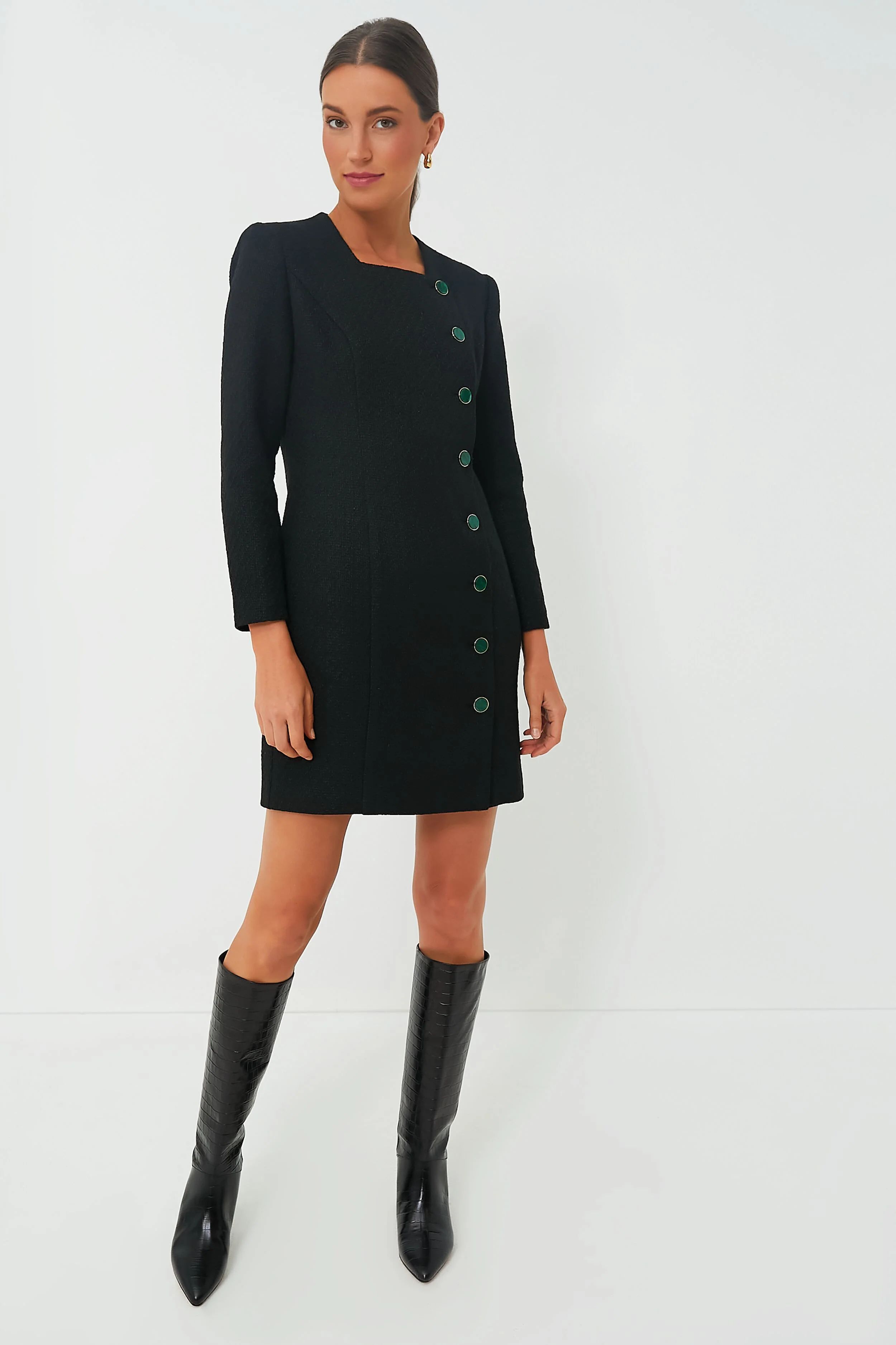 Black Tweed Winslet Dress | Tuckernuck (US)